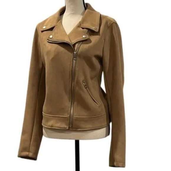 Torrid Faux Suede Stretch Moto Jacket- minor flaw - Picture 4 of 12